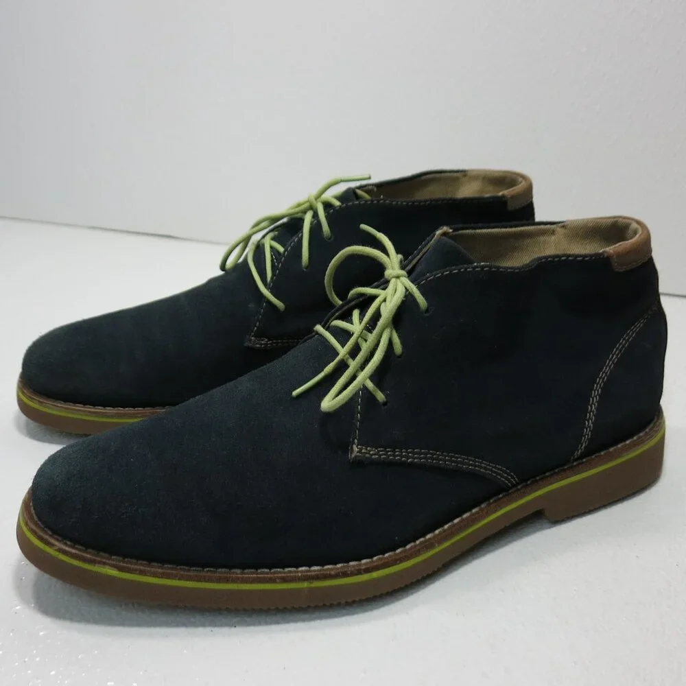 G. H. Bass & Co. Blue Suede Leather Chukka Boots Men's Footwear Shoes Sz 9 M - Picture 1 of 6
